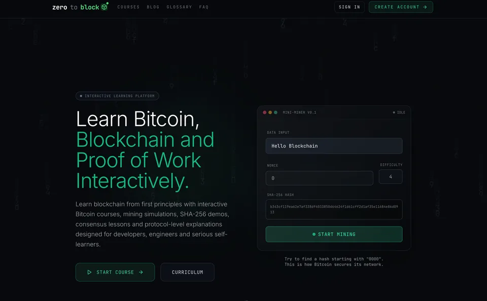Zero to Block: Blockchain Eğitim Platformu